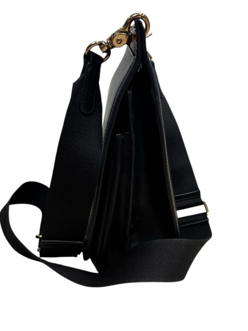 Urban Outfitters Black Faux Leather Front Flap Crossbody Shoulder Bag - Picture 4 of 10